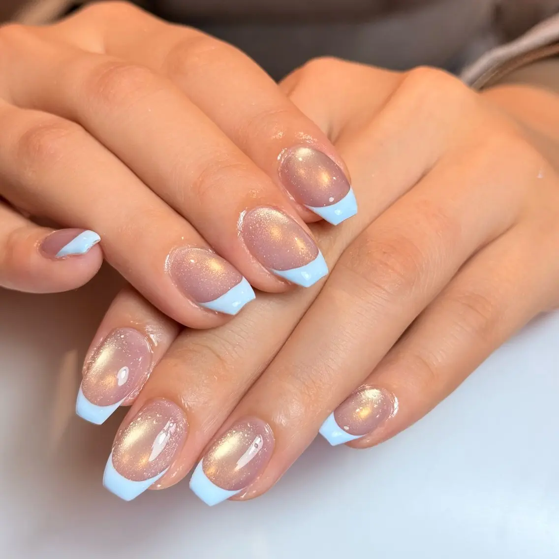 ネイル アートネイル チークネイル フレンチネイル グラデーション キラキラネイル ハンドネイル Risa_ Nailのネイルデザイン