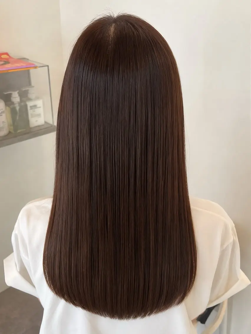 カラー ブラウンカラー 柿添 乙華のヘアスタイル