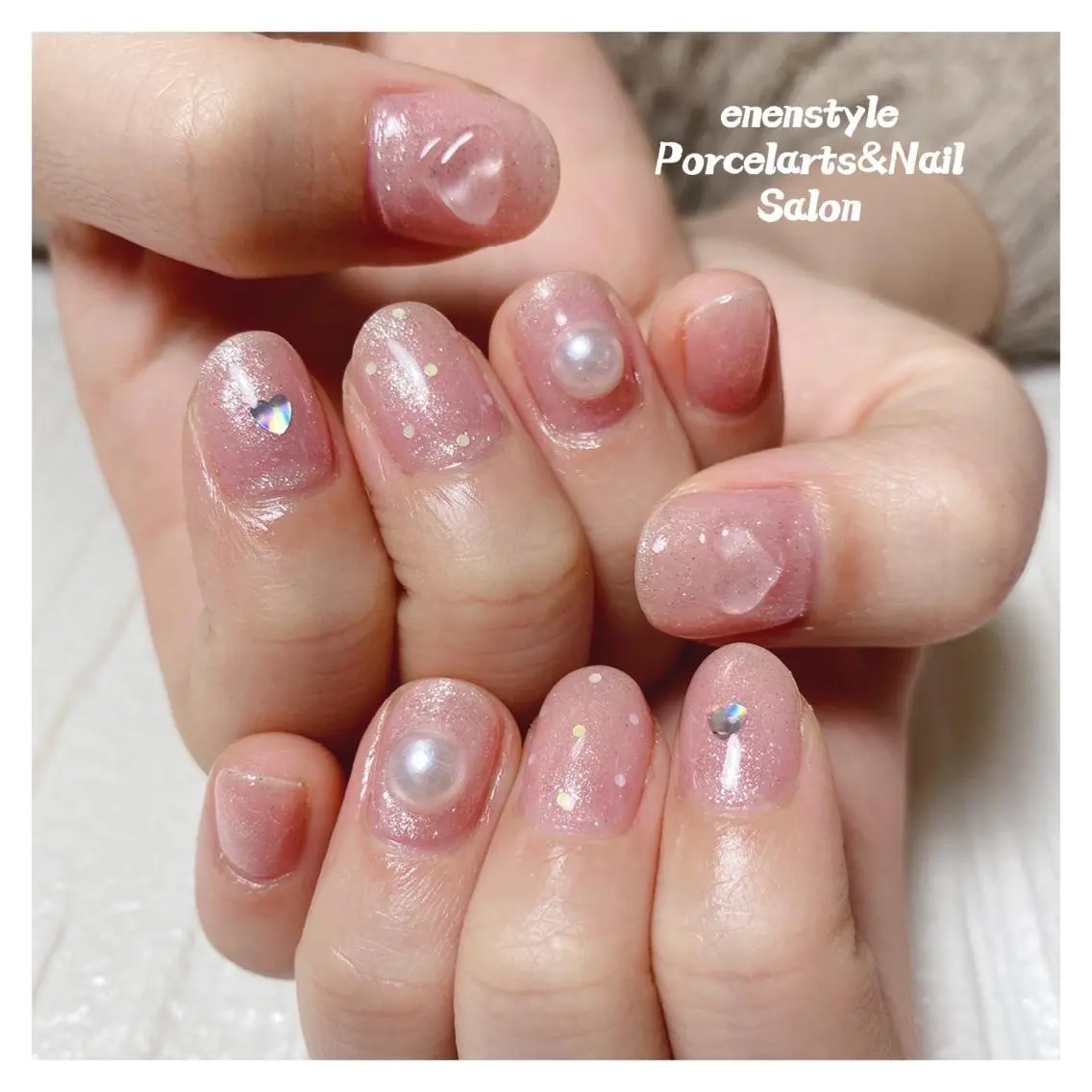 ミディアム ネイル 🐾enen style 🐾のネイルデザイン
