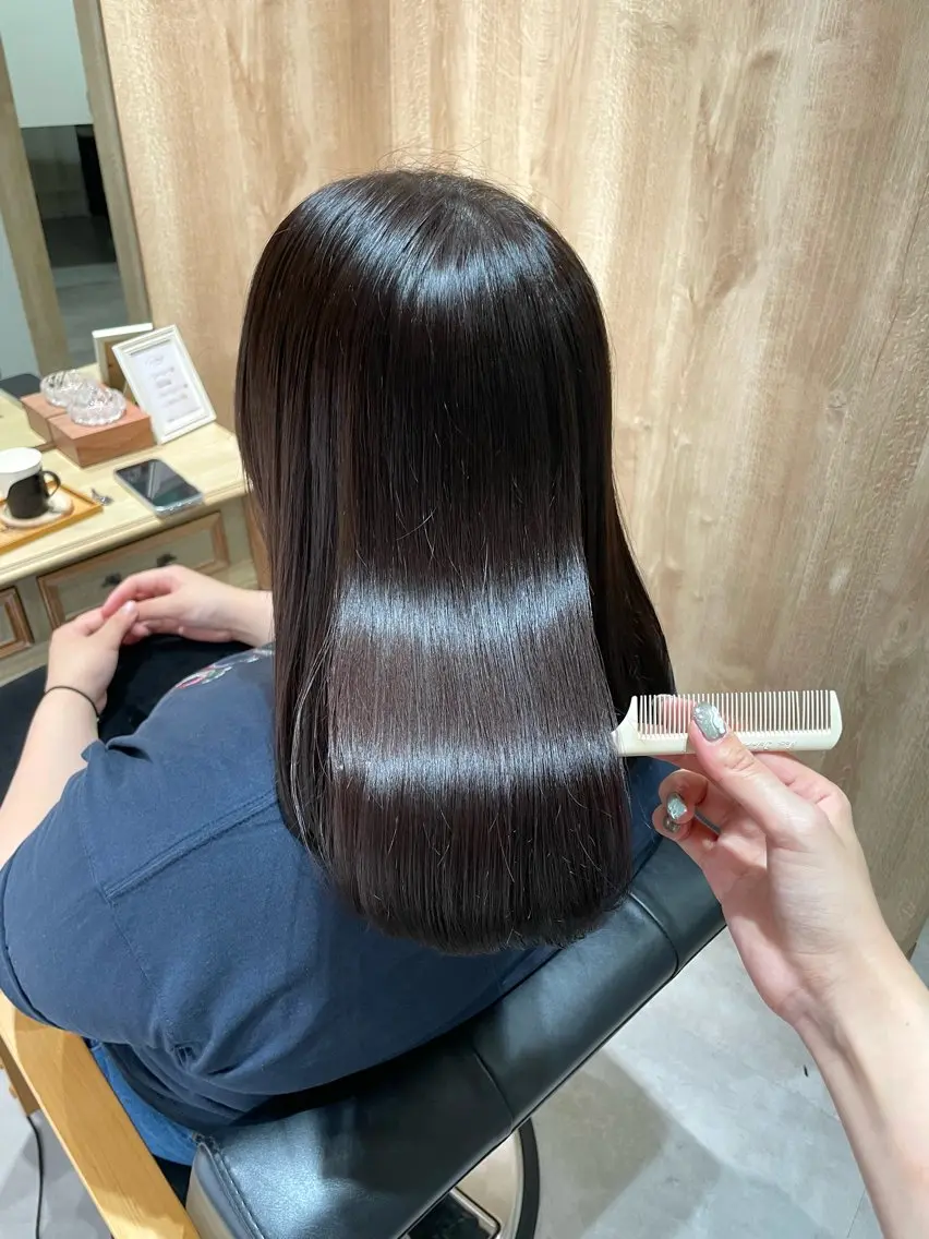 ミディアム カラー ヘアカラー トリートメント 髪質改善🌱透明感 カラー/MINAMIのヘアスタイル