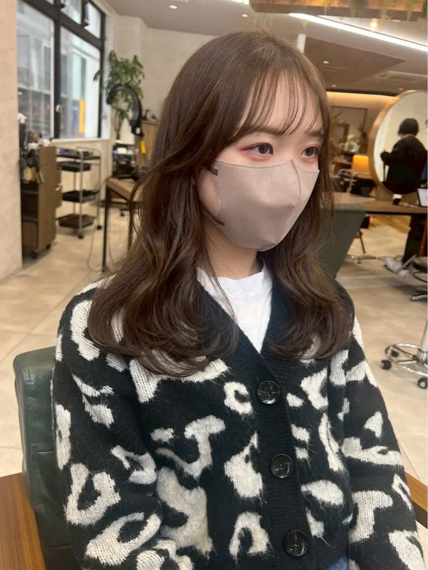 ロング カラー ブラウンカラー レイヤー✂︎ぷつボブ 艶カラー🤍noaのヘアスタイル