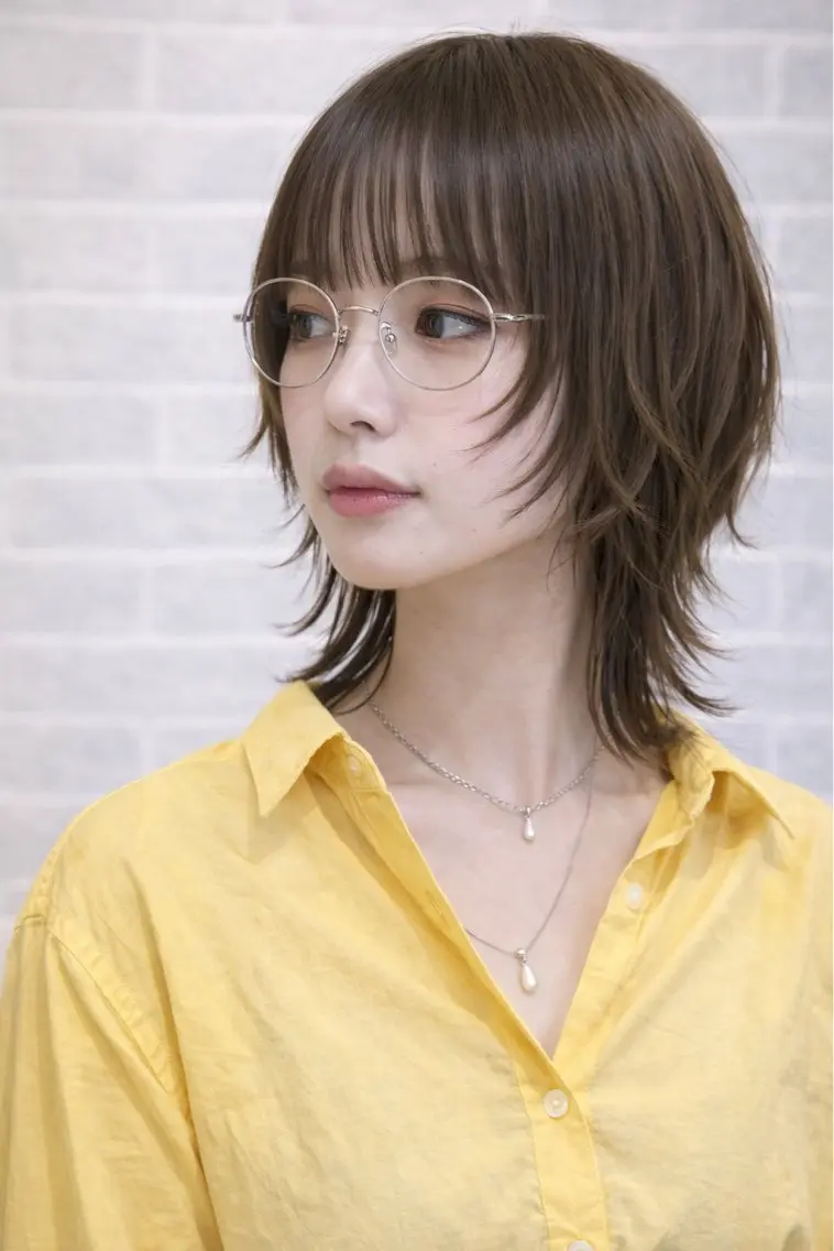 ミディアム レイヤーカット カット ヘアカラー トリートメント 齋藤 智佳のヘアスタイル