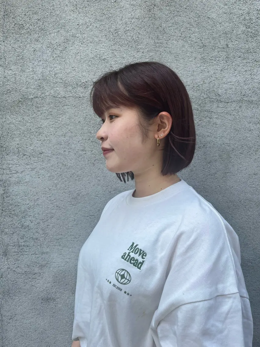 ショート カラー 透明感カラー ピンクカラー パーマ/透明感 🍃Hidetoraのヘアスタイル