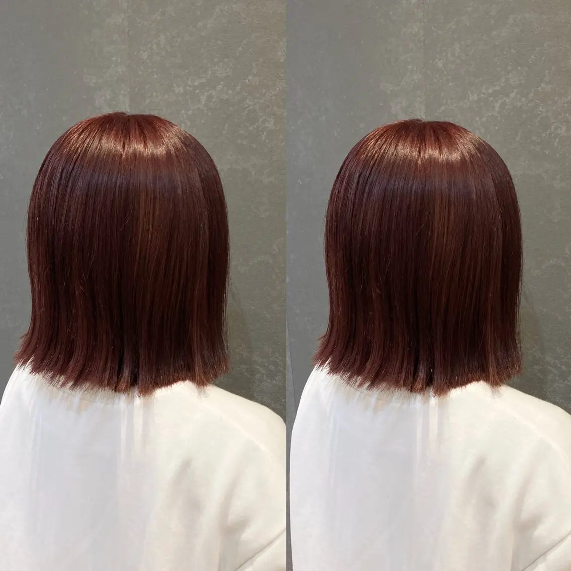 ミディアム ピンクブラウン み うのヘアスタイル
