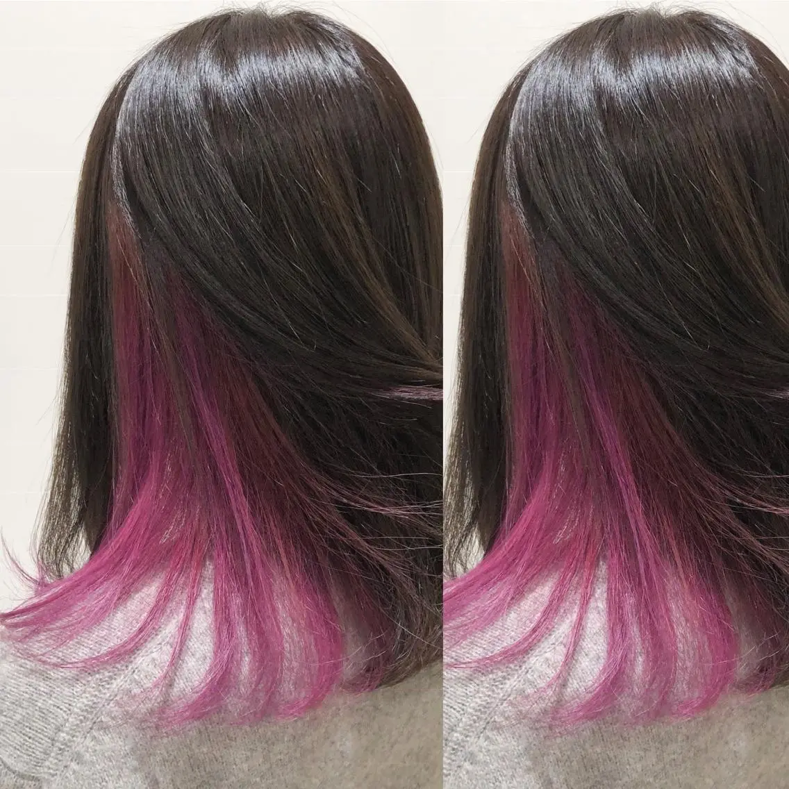 セミロング カット ヘアカラー 上川 開生のヘアスタイル