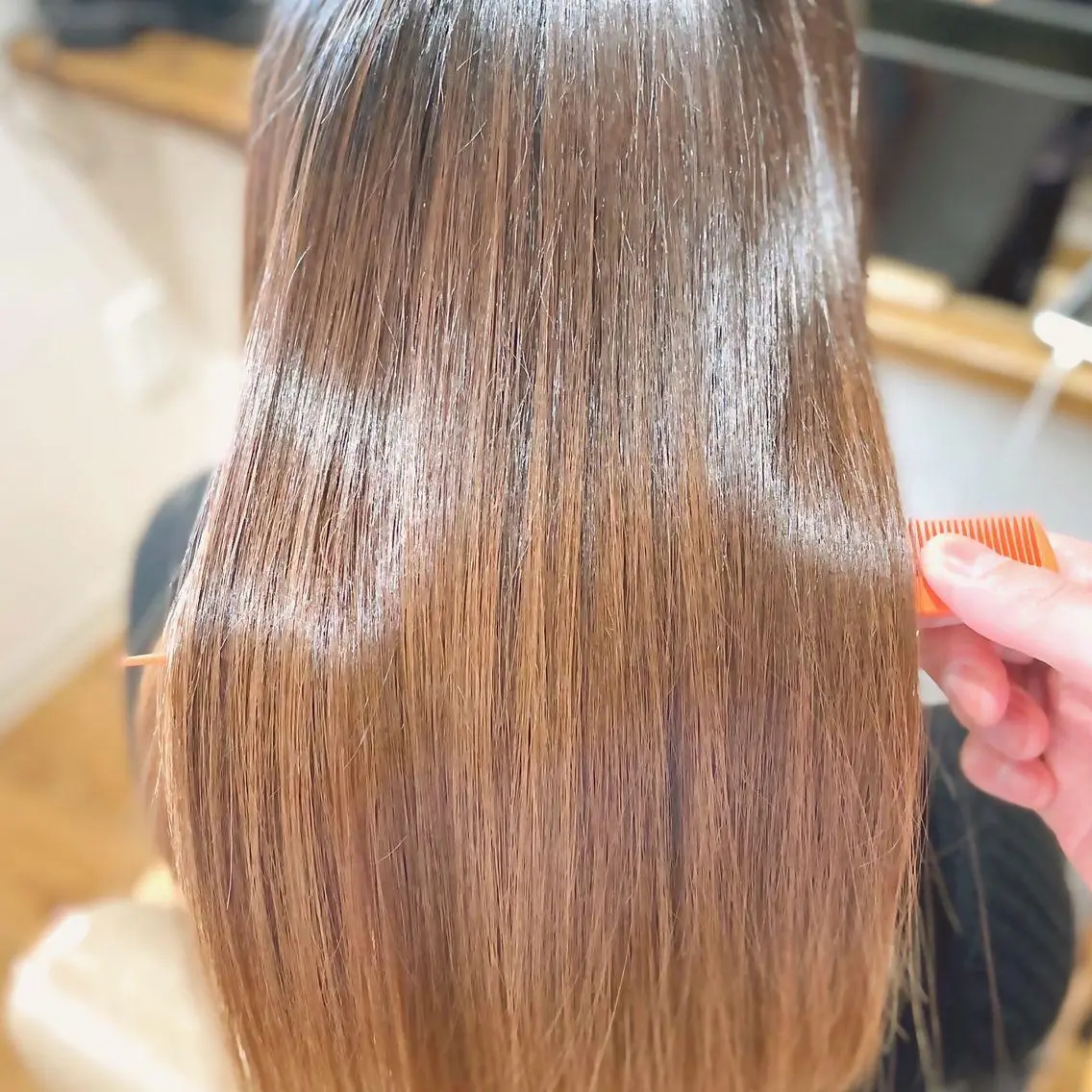 セミロング 髪質改善 トリートメント 酸熱トリートメント 美髪専門サロン kazuのヘアスタイル