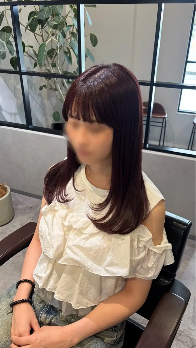 ロング 顔まわりレイヤー 顔周りカット レイヤーカット カット YURINO /ボブ ベージュ/ハイトーンのヘアスタイル