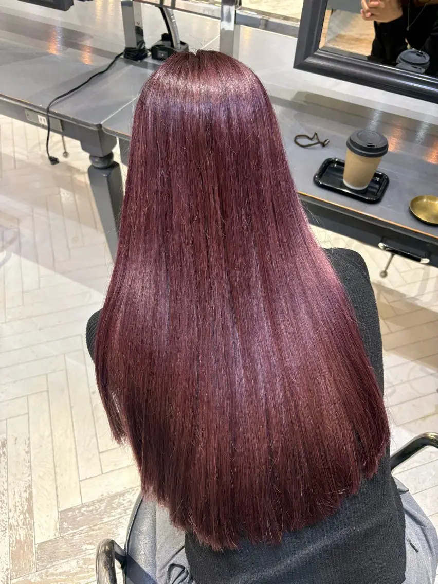 ロング カラー バイオレットカラー トリートメント ヘアカラー トリートメント 💛しおん💛 モデル募集のヘアスタイル