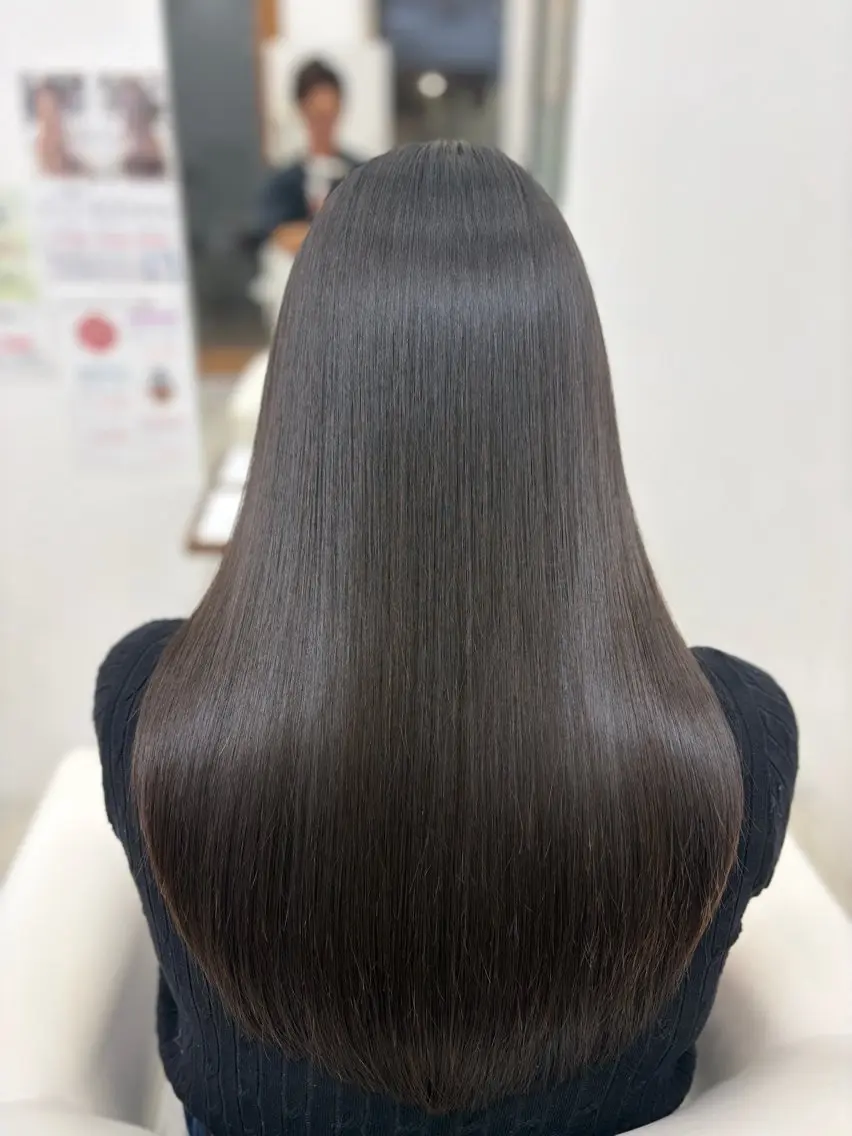 ロング 髪質改善 ロング 縮毛矯正 トリートメント SHO担当髪質改善 東加古川アーティブのヘアスタイル
