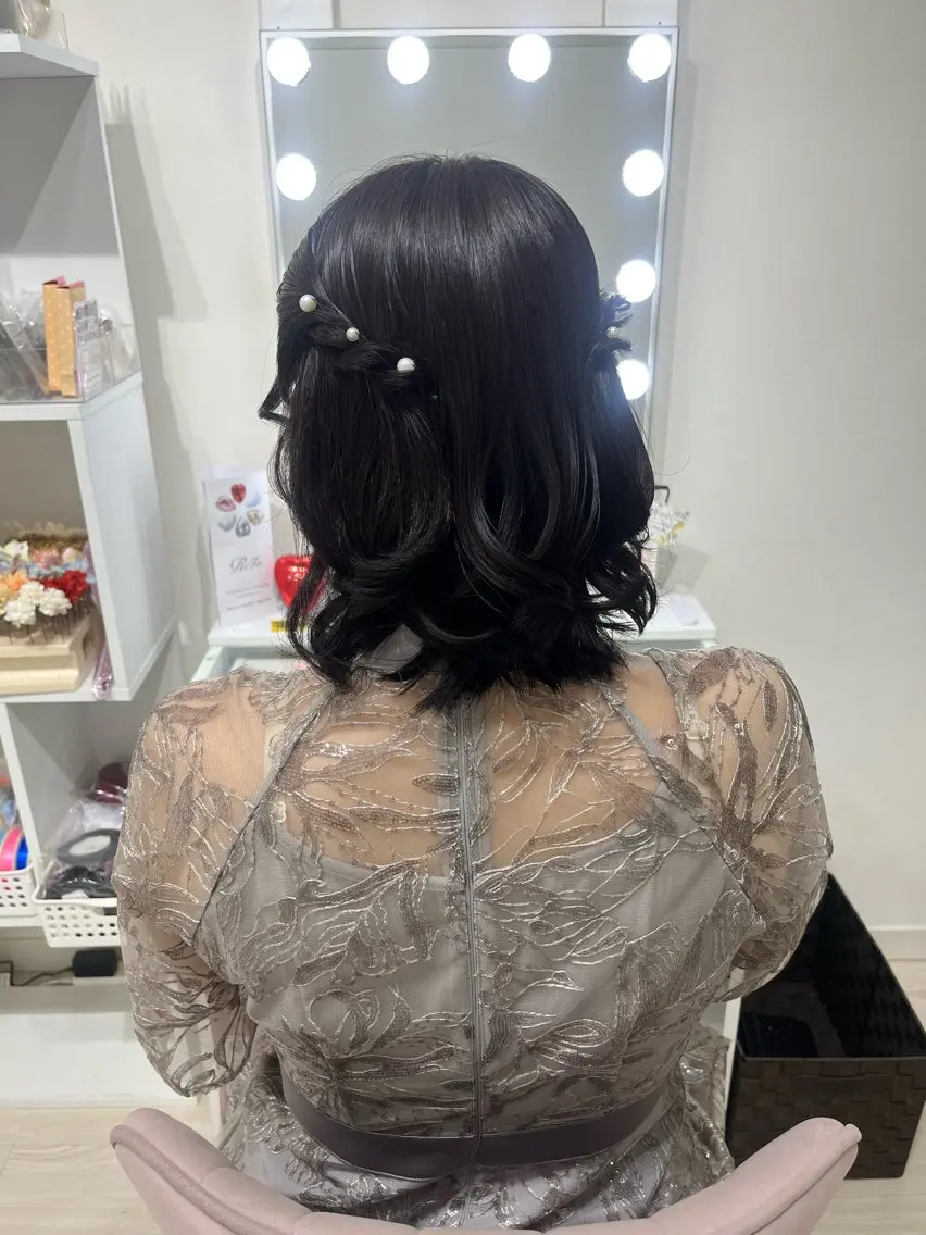 ショート ヘアアレンジ ヘアセット ヘアセットサロン /上坪愛美のヘアスタイル