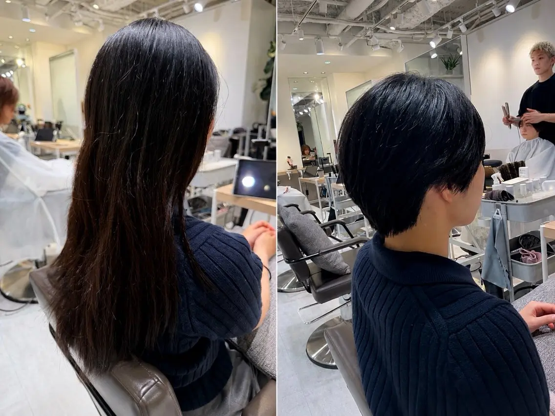 ショート ショートボブレイヤー 湯澤哲成のヘアスタイル