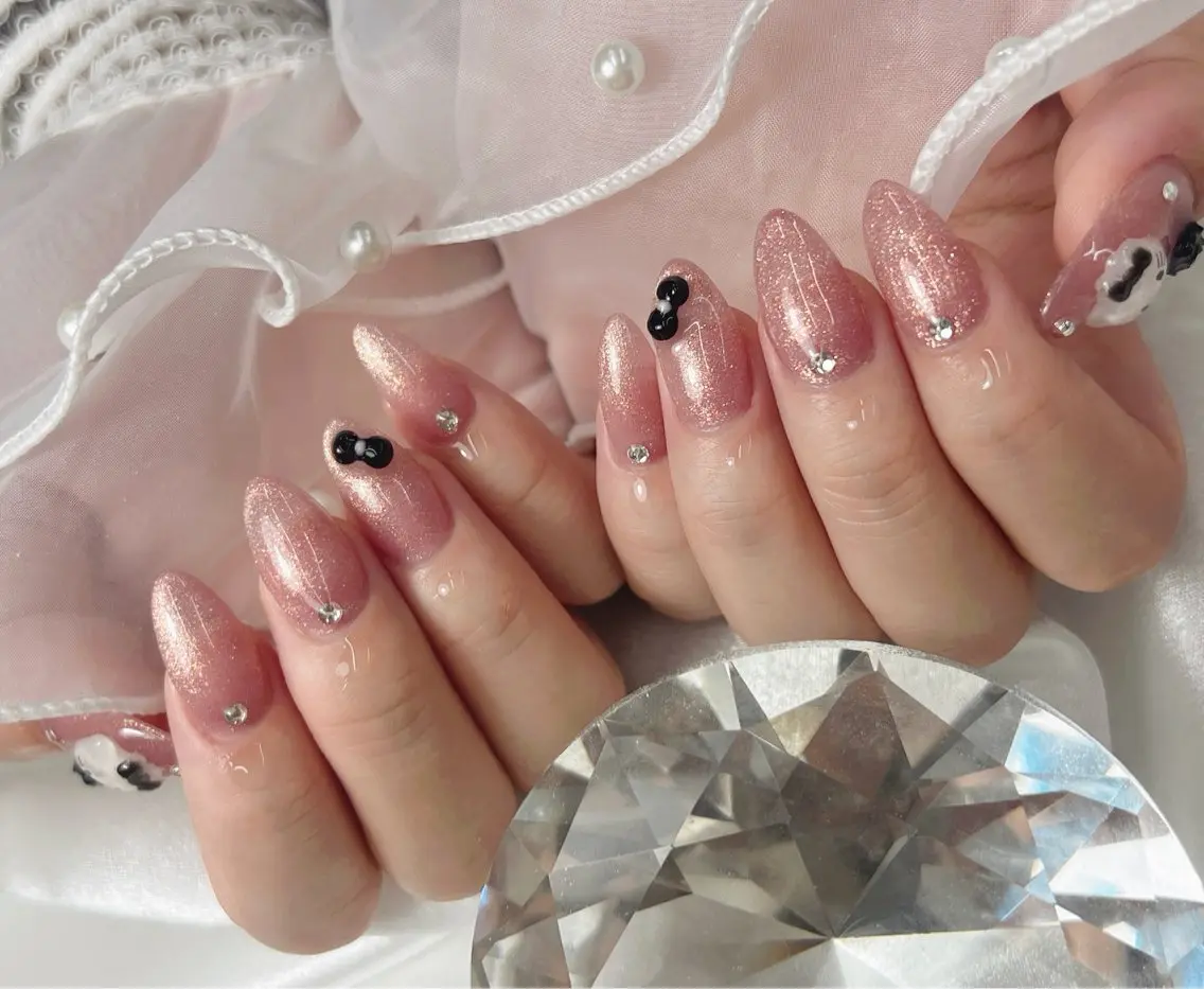 ネイル ワンカラーネイル シンプルネイル ハンドネイル bijou nails　蓮のネイルデザイン