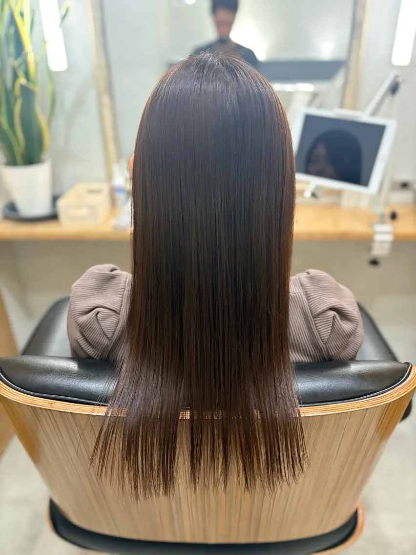 ロング カット 縮毛矯正 白鳥 正孝のヘアスタイル