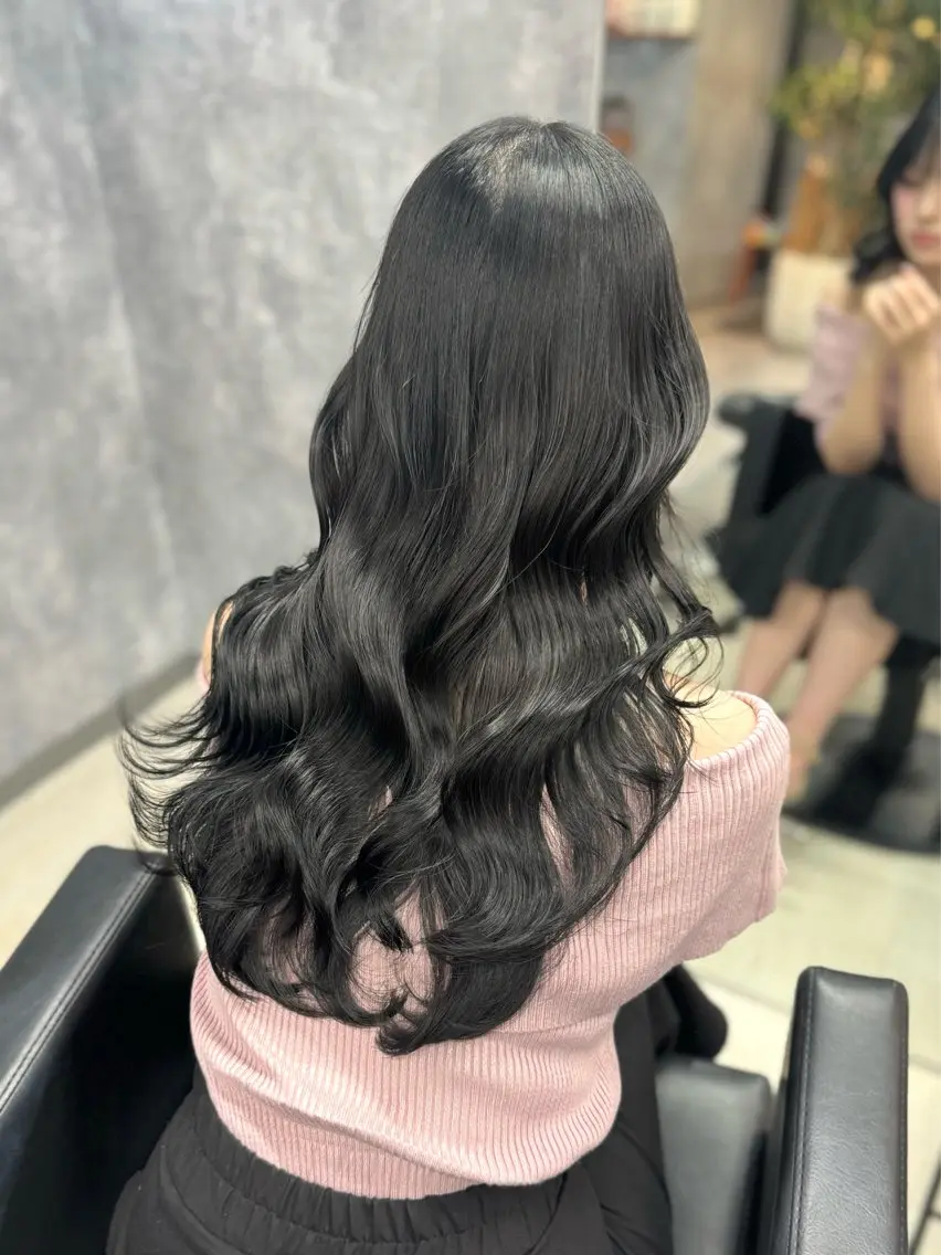 ロング カラー 髪質改善 韓国風ヘア トリートメント カット ヘアカラー トリートメント レイヤーカット/韓国 /心斎橋/宮城ほのかのヘアスタイル