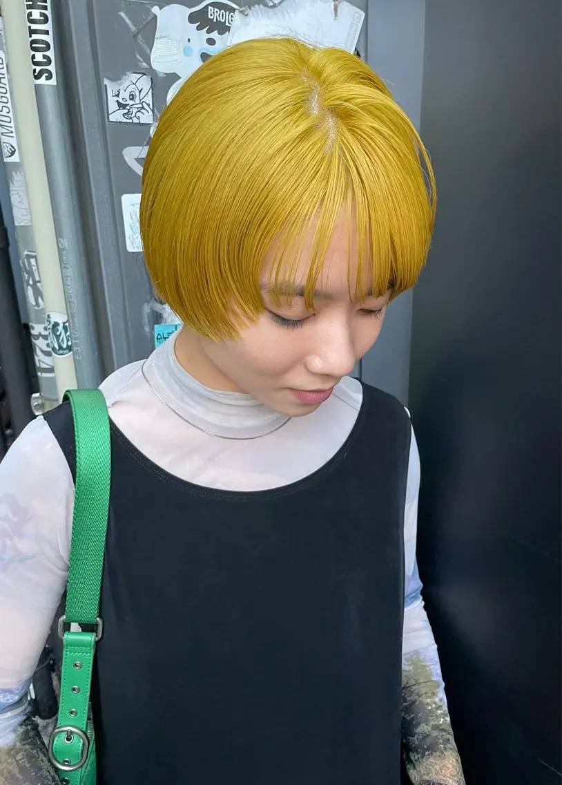 限定ラストカット+ダブルカラー👫トリートメント付き🥳メンズ/ハイトーン/ミルクティ/の写真