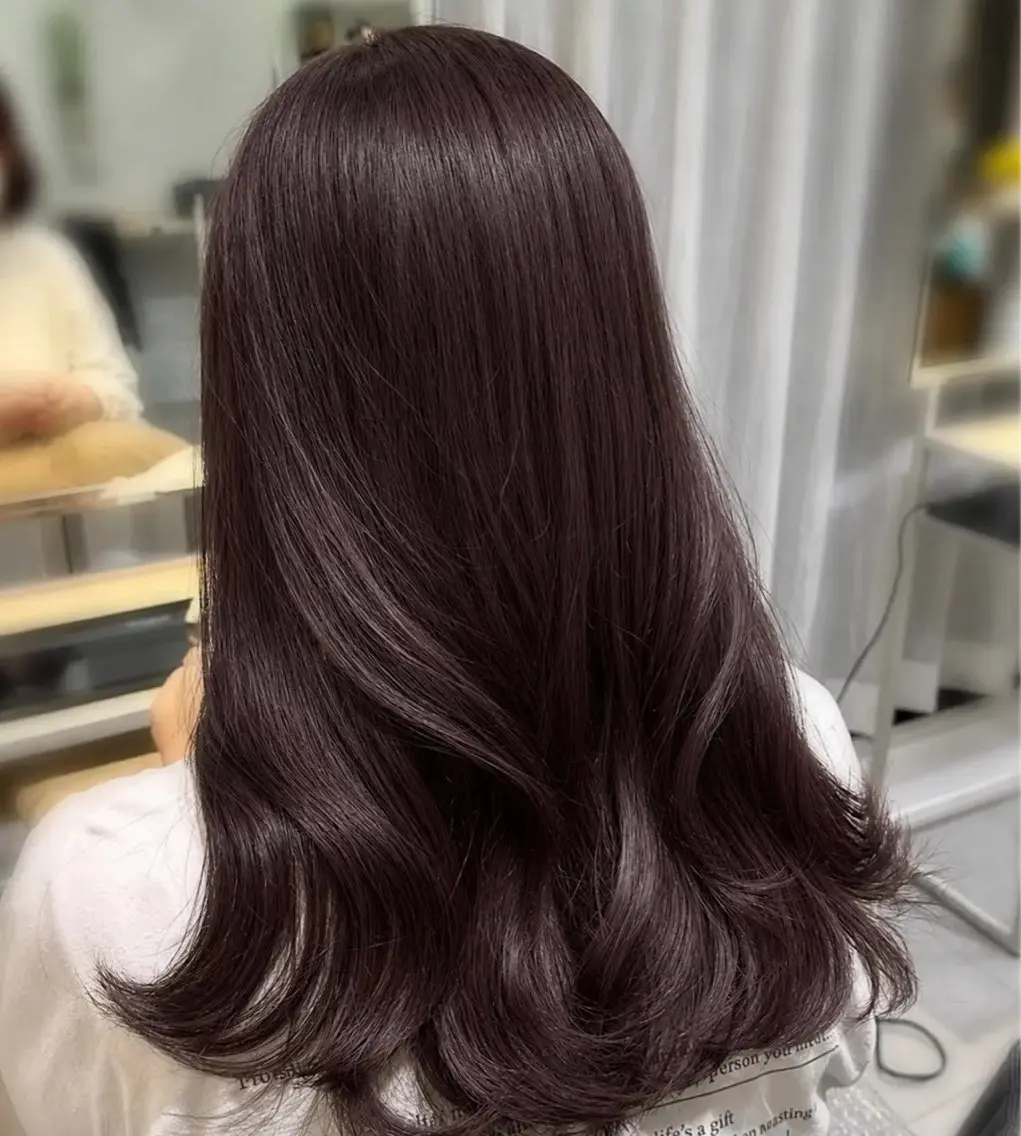 ロング カラー ブラウンカラー ショコラブラウン 透明感カラー ピンクカラー ヘアカラー トリートメント ふゆみ *⑅♥のヘアスタイル