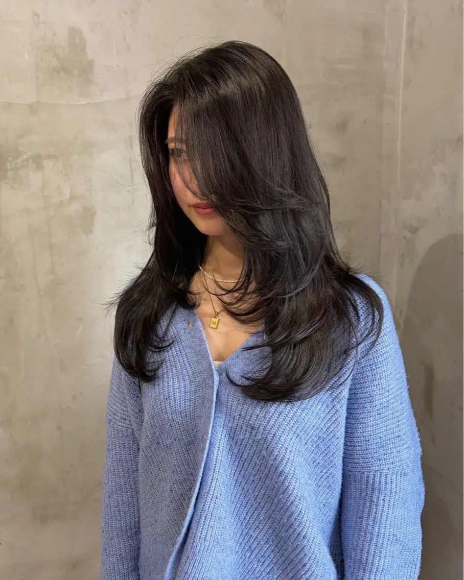 ロング ハッシュカット レイヤーカット カット ヘアカラー レイヤー特化🪽 yuka【高円寺】のヘアスタイル