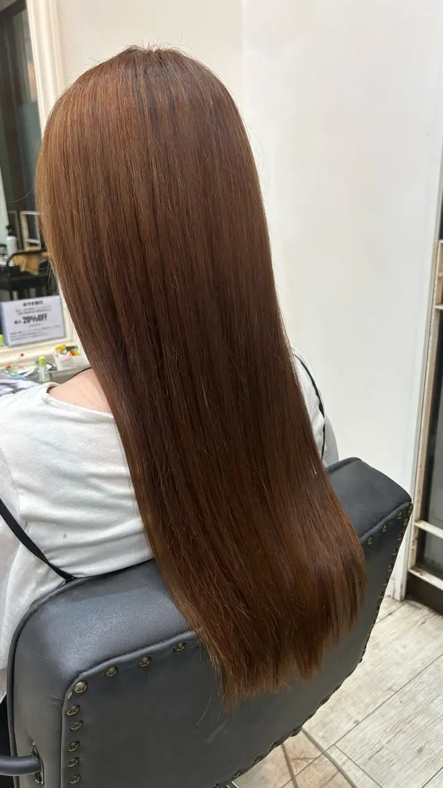 ロング カット 縮毛矯正 💎イシヅカ ココロ💎のヘアスタイル