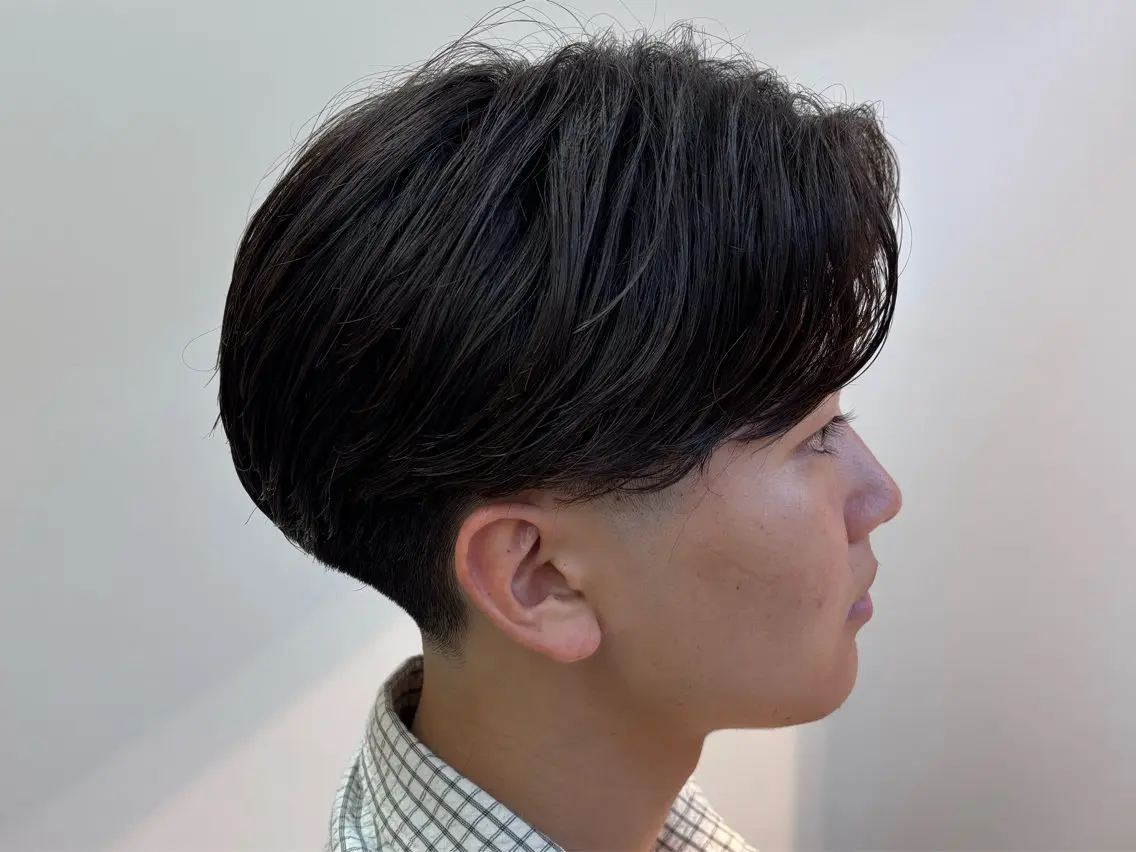 ショート メンズ センターパート フェードカット 🔥フェードカット/ パーマ特化🔥/森のヘアスタイル