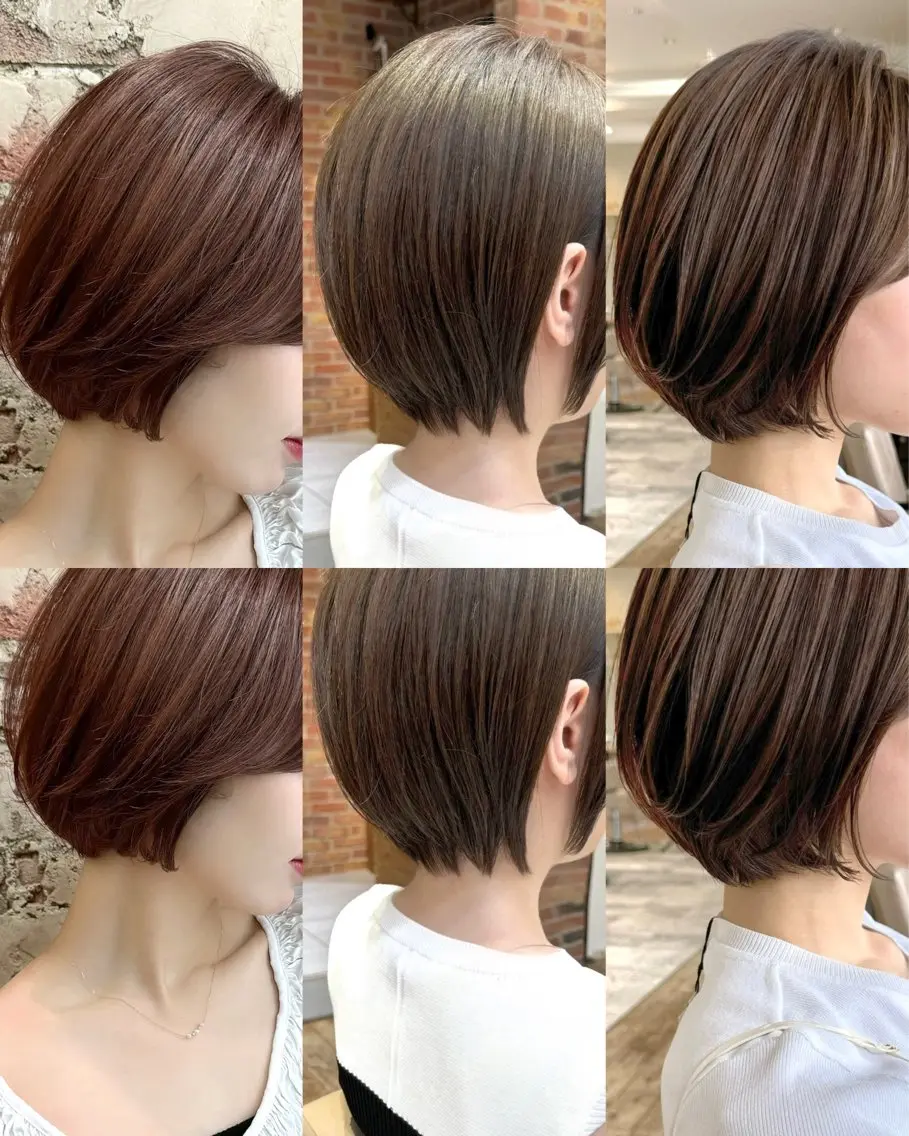 ショート カラー カット ヘアカラー トリートメント 💍新宿ショート 💍岩田莉奈のヘアスタイル