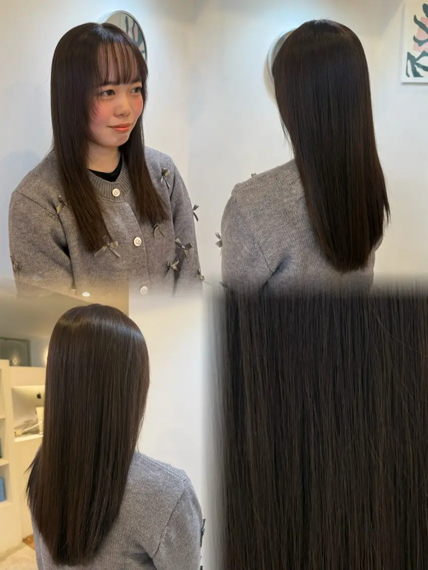 ロング カラー ベージュカラー オリーブベージュ カット ヘアカラー 【YARD.】橋本 稀乃のヘアスタイル