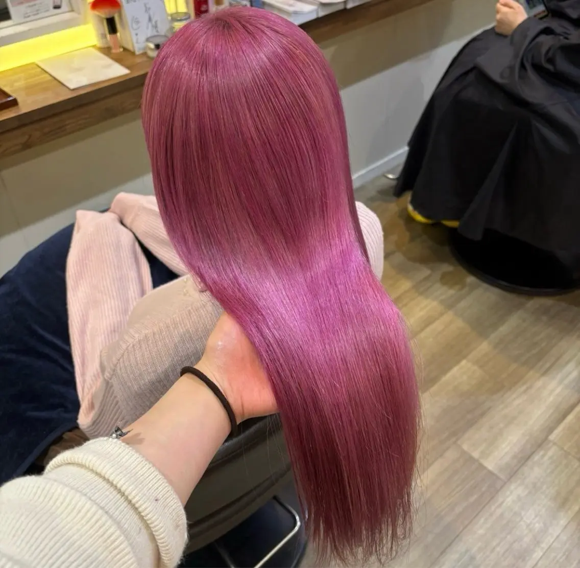 ロング カラー ヘアカラー ラファエル シャミラのヘアスタイル
