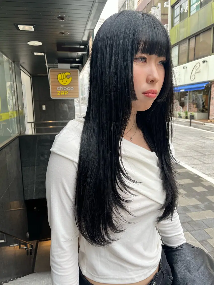 ロング 姫カット レイヤーカット カット ヘアカラー 髪質改善/レイヤー× 縮毛矯正🤍maiのヘアスタイル