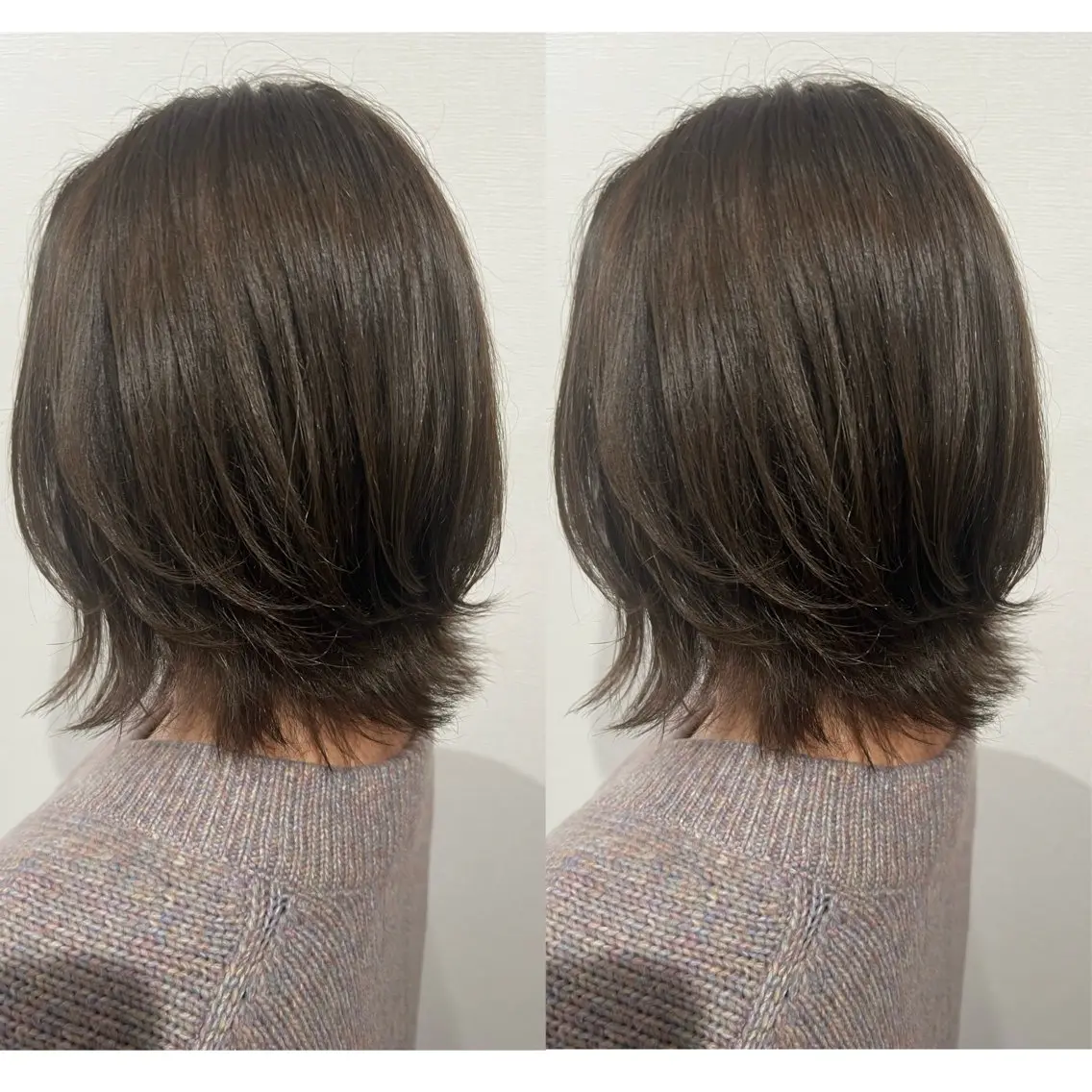 ミディアム 切っぱなし💇‍♀️ イヤリング🎨龍之介のヘアスタイル