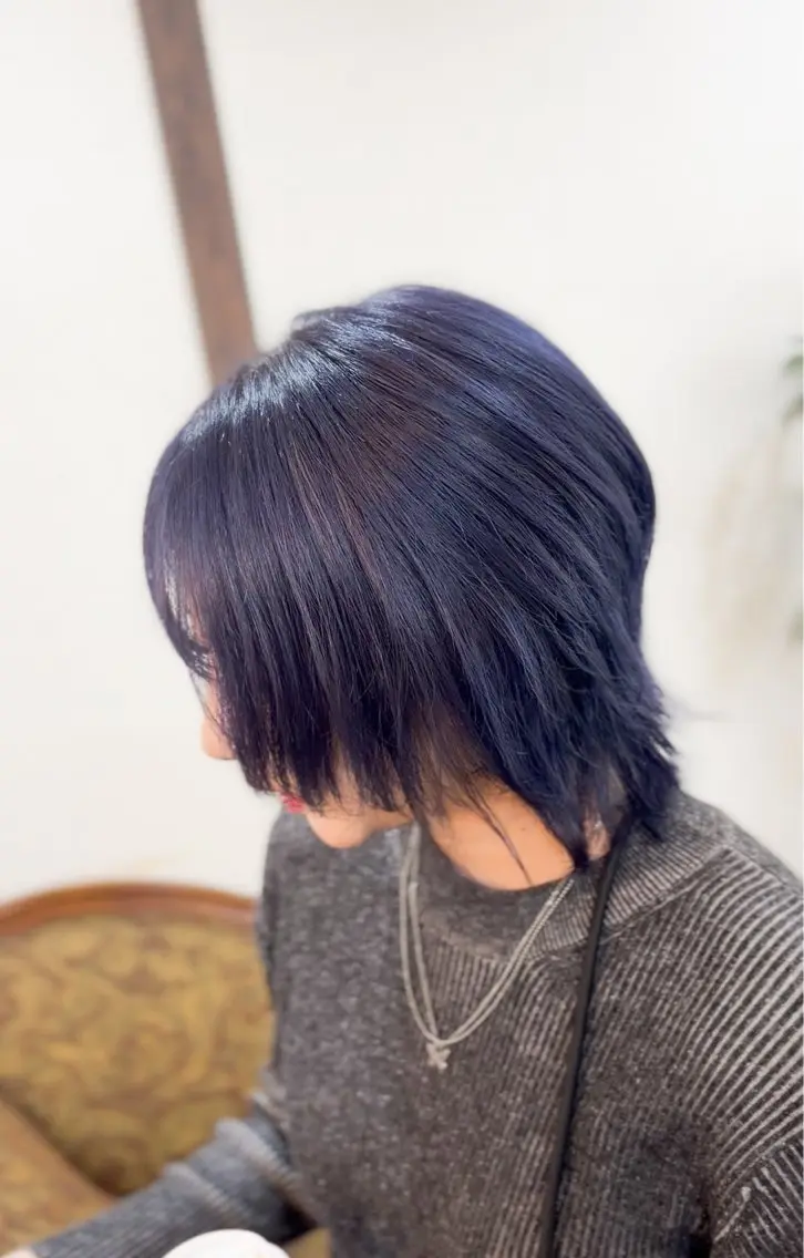 ショート ウルフカット ヘアカラー 飯星慧斗 /ブリーチ、縮毛矯正のヘアスタイル