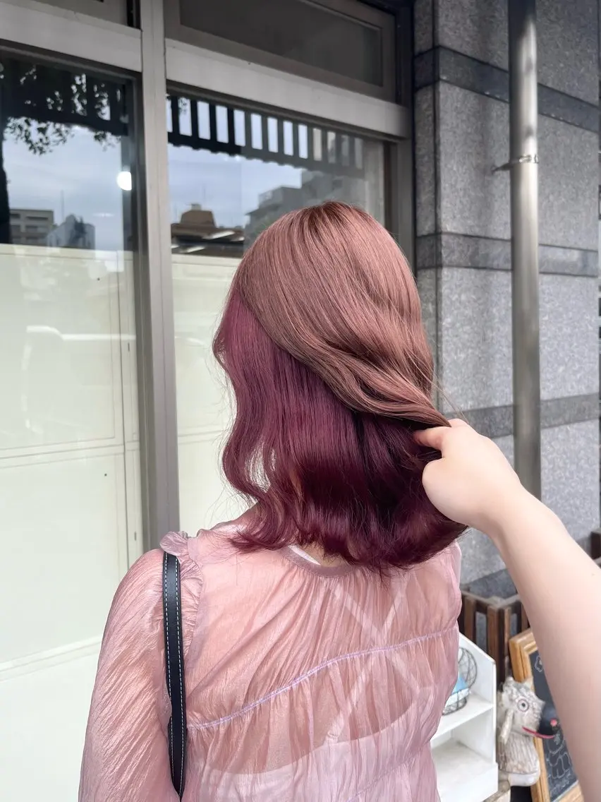 ミディアム カラー 村田梨乃/ minim hairのヘアスタイル