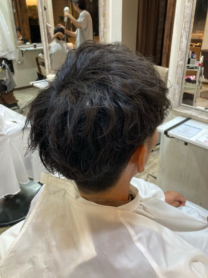 ミディアム ヘアアレンジ メンズ ヘアセット 💥桜木町メンズ専門 💥ルキのヘアスタイル