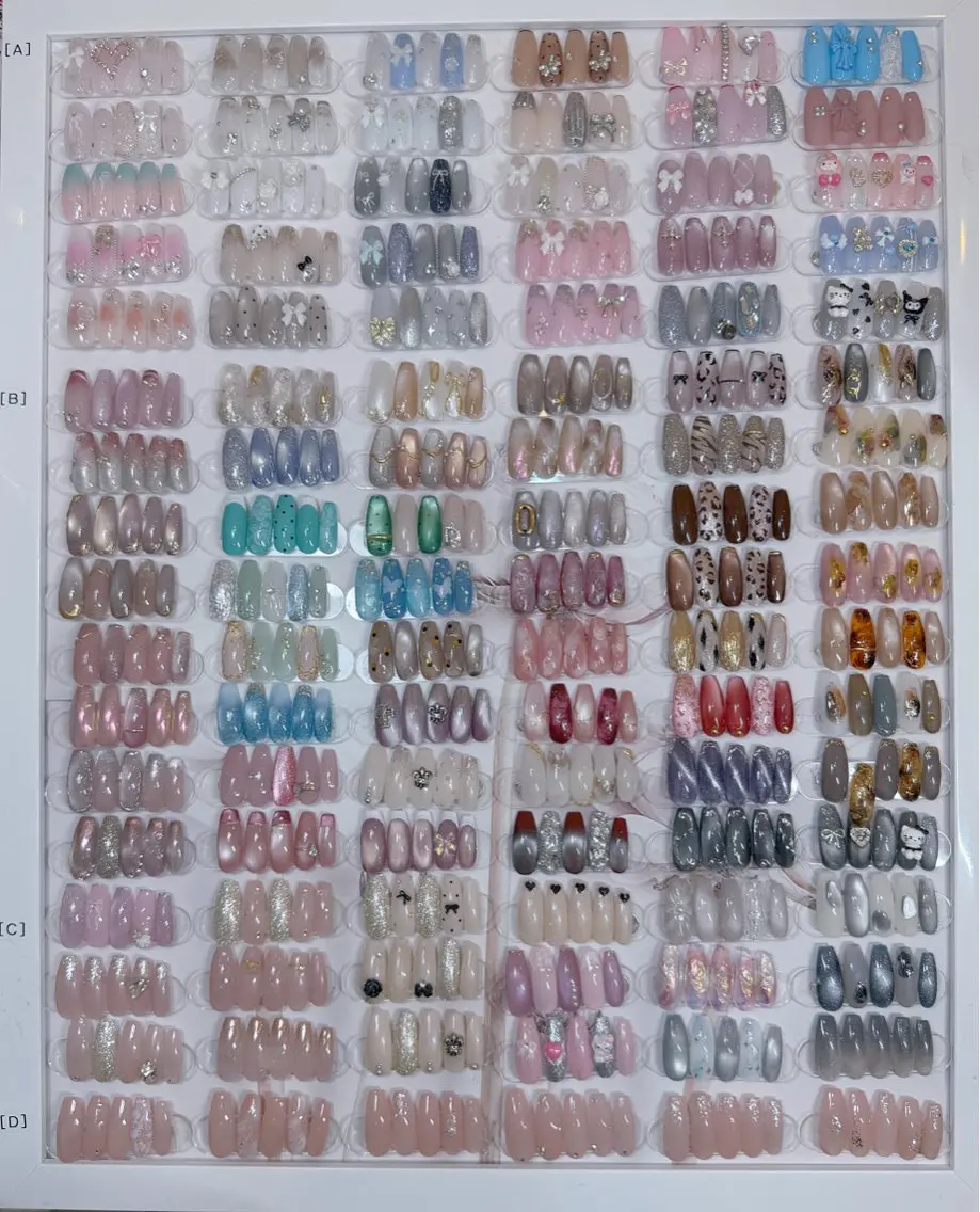 【オフ無し】新メニューモニター💅チップ10本🎀定額アート🎀3Dパーツ一部変更可🎀カラー変更オッケー👌の写真