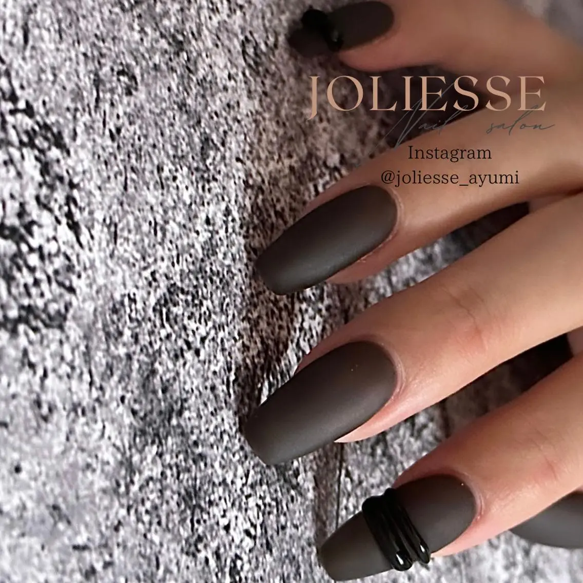 ネイル マットネイル ワンカラーネイル ハンドネイル JOLIESSE Ayumiのネイルデザイン