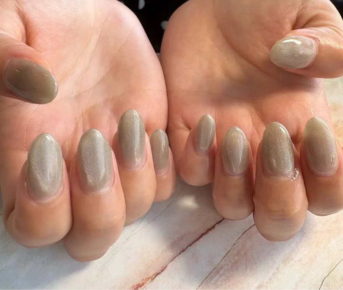 ネイル マグネットネイル マグネットワンカラー ワンカラーネイル Reas nail kanaのネイルデザイン