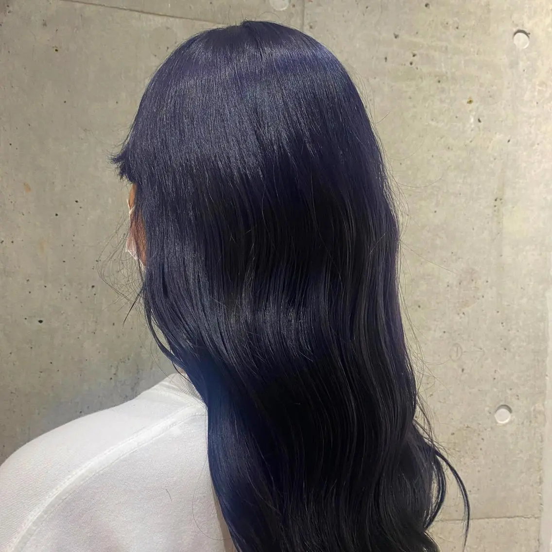ロング カラー アッシュ アッシュグレー アッシュグレージュ バレイヤージュ ミストバング 韓国ヘア 🦋KIRA🦋のヘアスタイル