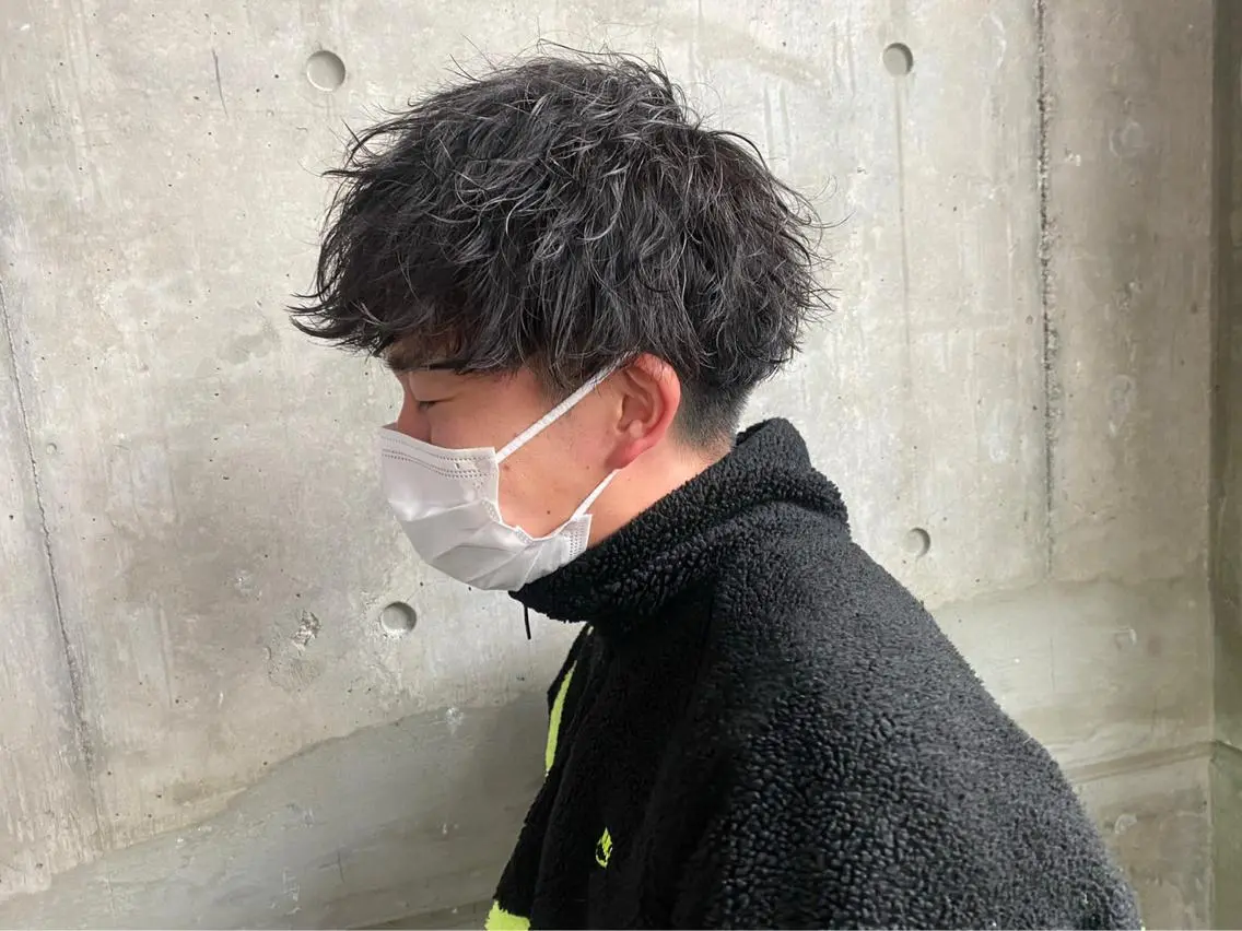 パーマ メンズ ブリーチなし透明感 カラー/MISANOのヘアスタイル