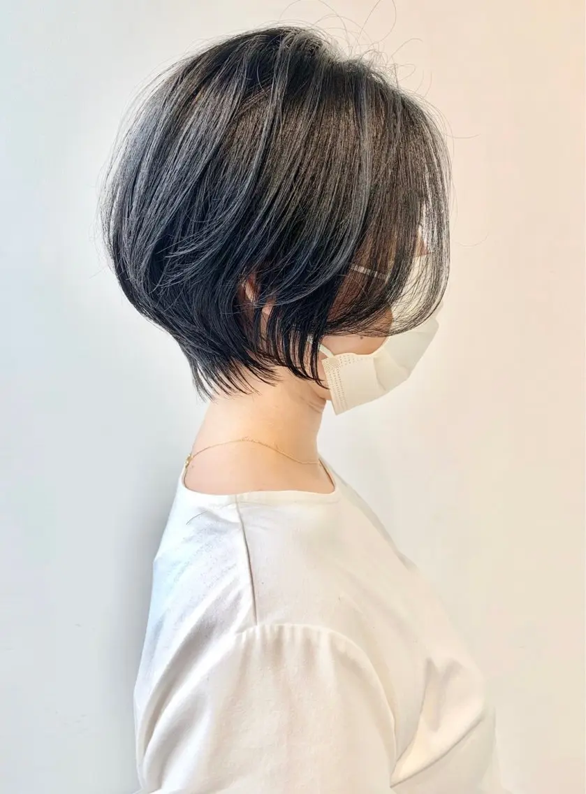 ショート カラー カット ヘアカラー トリートメント ⭐️小顔ショート⭐️ 大鷲拓海のヘアスタイル
