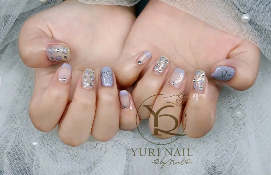 ネイル チークネイル フットネイル グラデーション 韓国ネイル 持ち込み ハンドネイル フットネイル ハンドケア YURI Nail NARITAのネイルデザイン