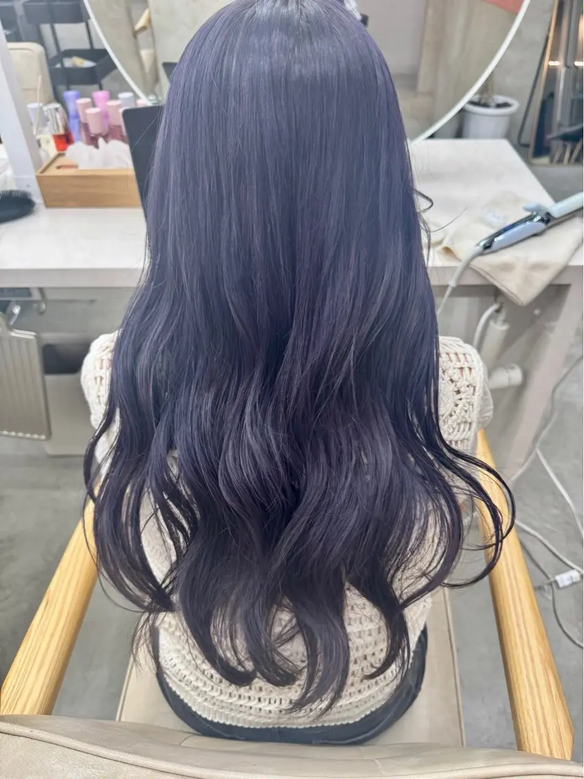 カラー ラベンダーカラー ヘアカラー sand emaのヘアスタイル