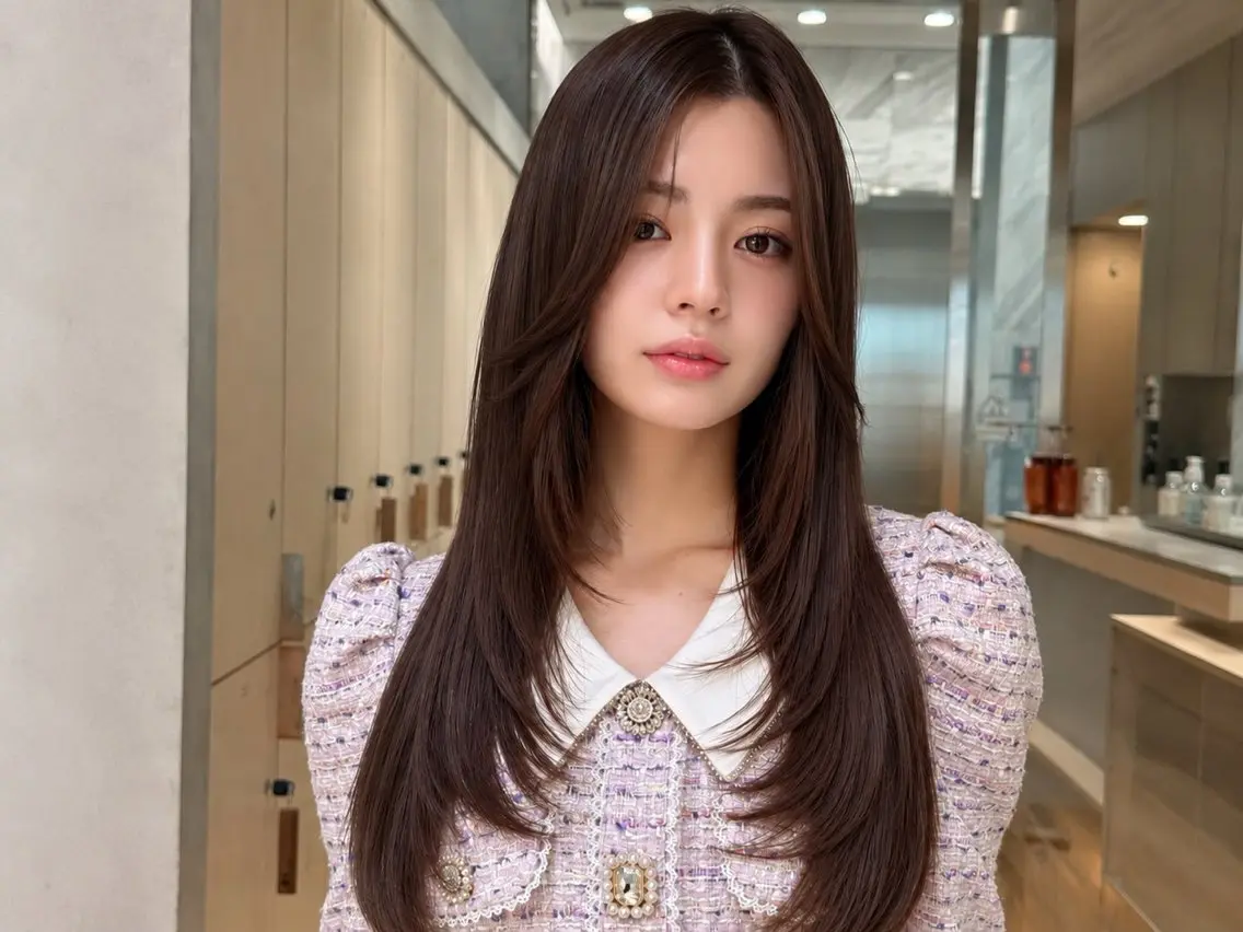 ミディアム カラー カット ヘアカラー トリートメント 🦋韓国風レイヤー/ 艶髪矯正🦋凛太郎のヘアスタイル