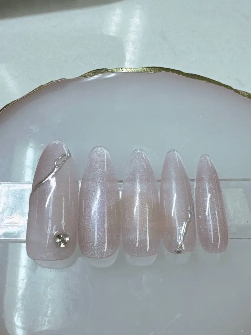 ネイル べっ甲ネイル フレンチネイル ジェルネイル ガラスフレンチ パラジェル Queeens nailのネイルデザイン