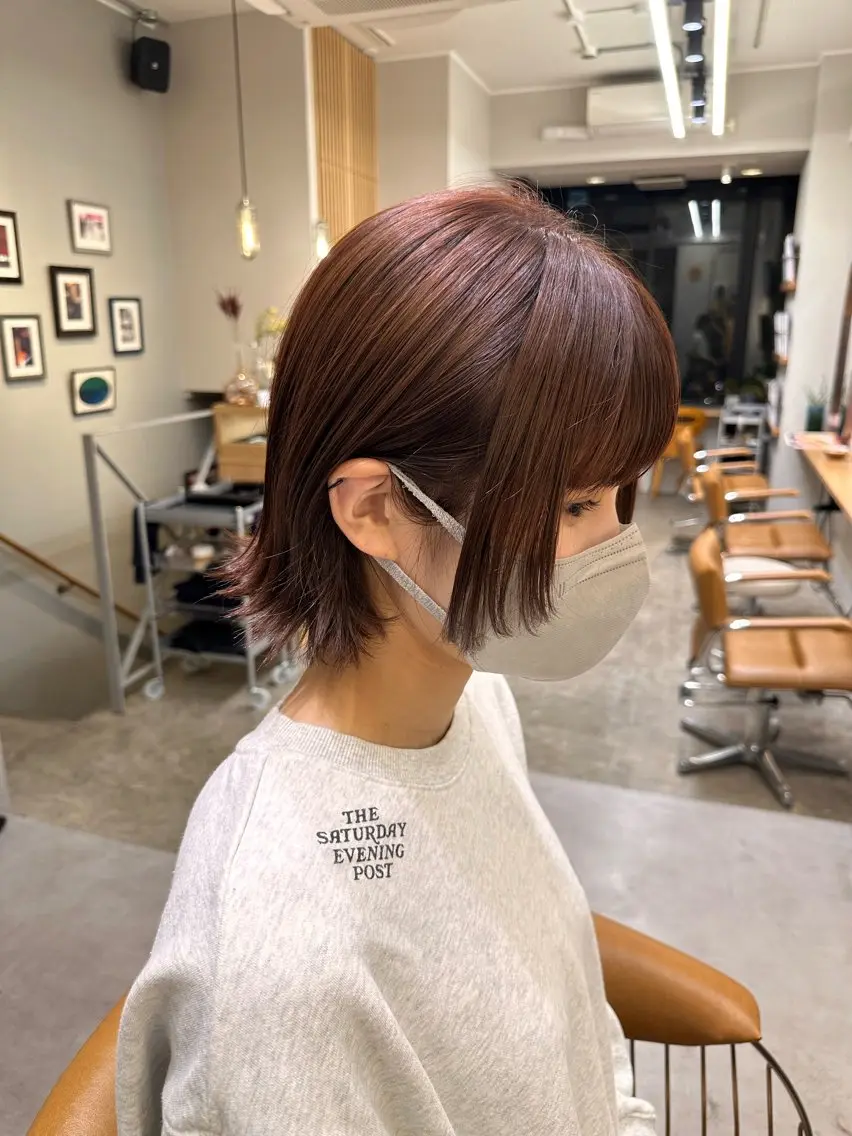 ショート カラー 艶髪/透明感カラー ヤマダモモカのヘアスタイル
