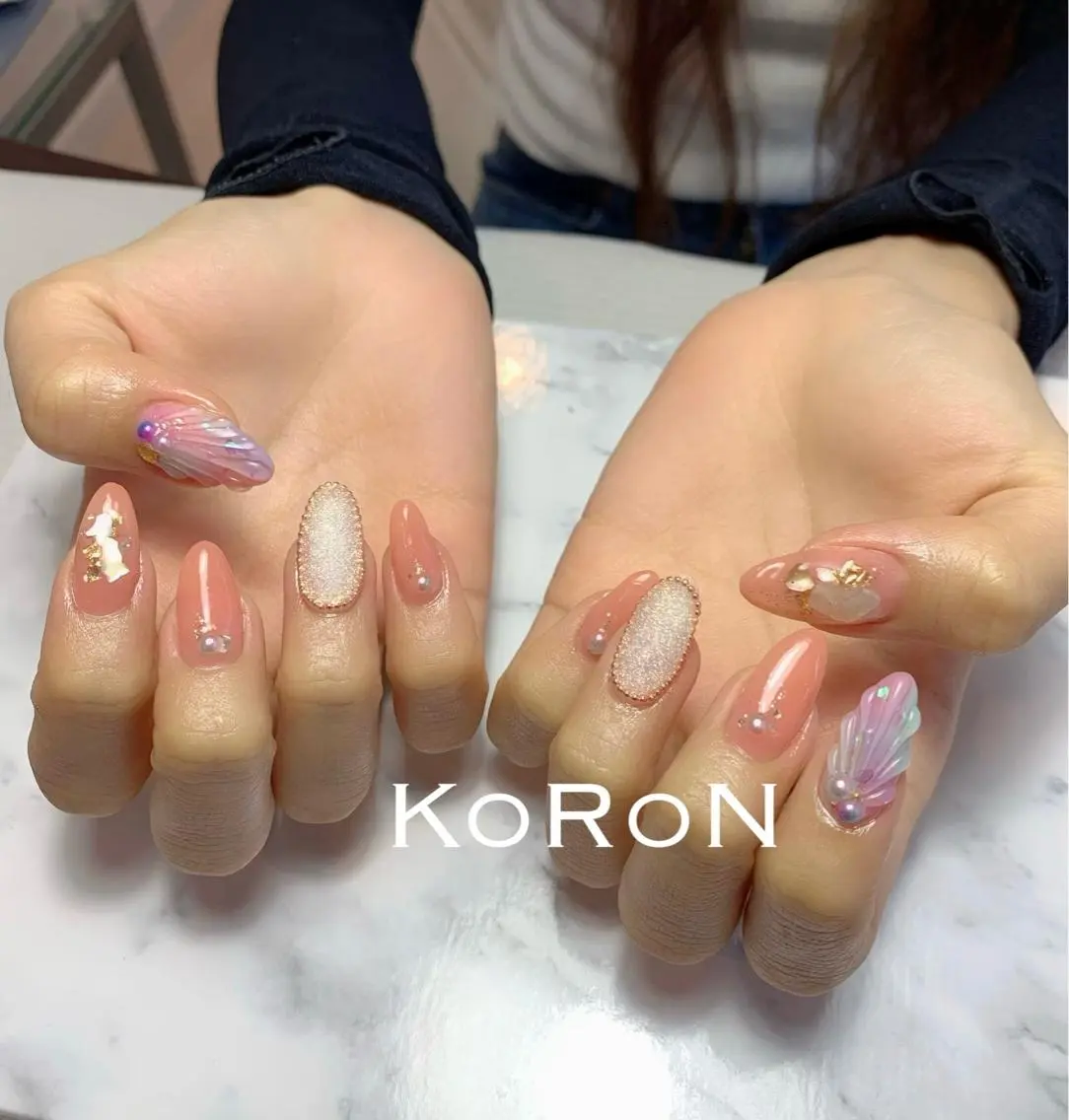 ネイル 夏ネイル 自宅サロン鎌倉 KORONのネイルデザイン
