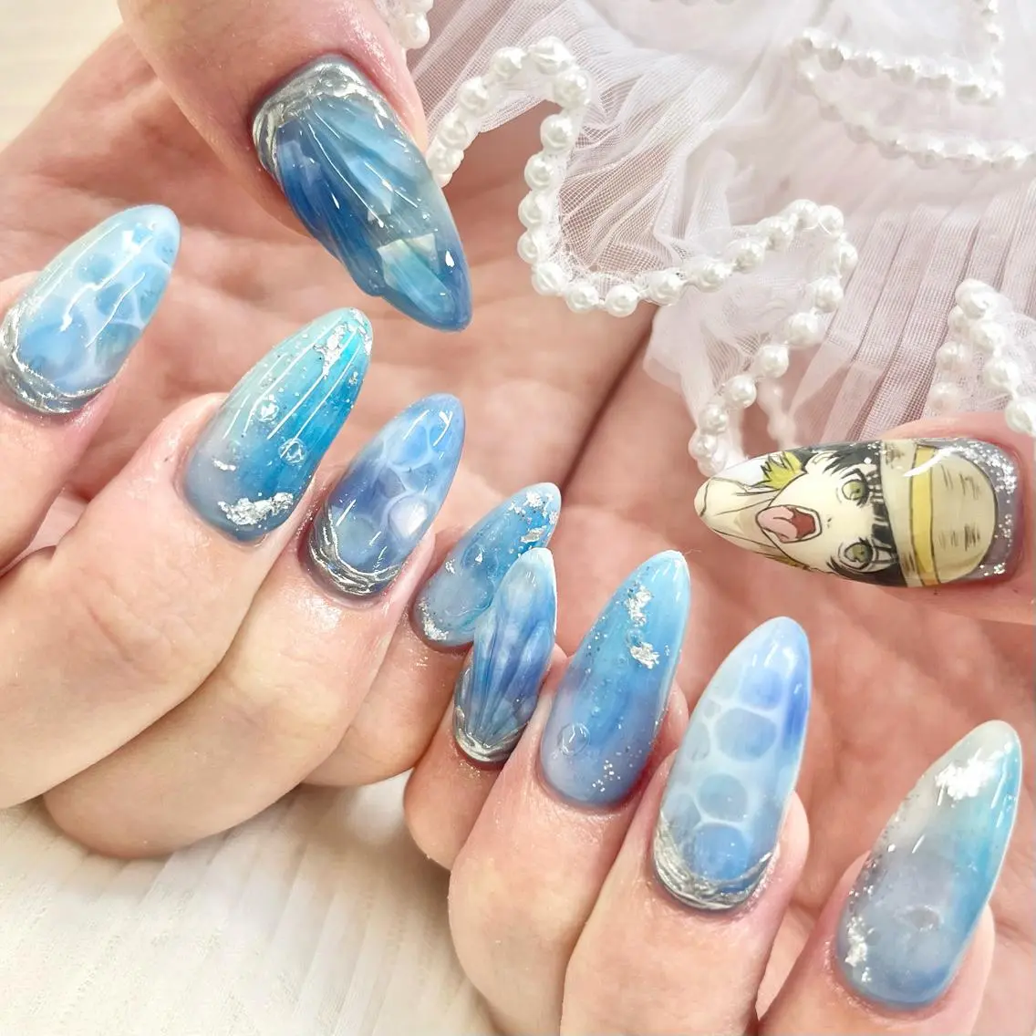ロング ネイル ハンドネイル 池袋痛ネイル Nok. 渡辺のネイルデザイン