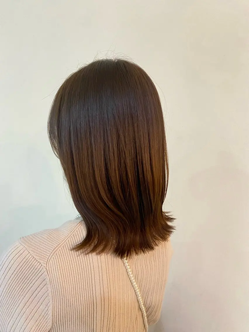 ミディアム ヘアカラー ミディアムレイヤー/ 艶カラーNorikaのヘアスタイル