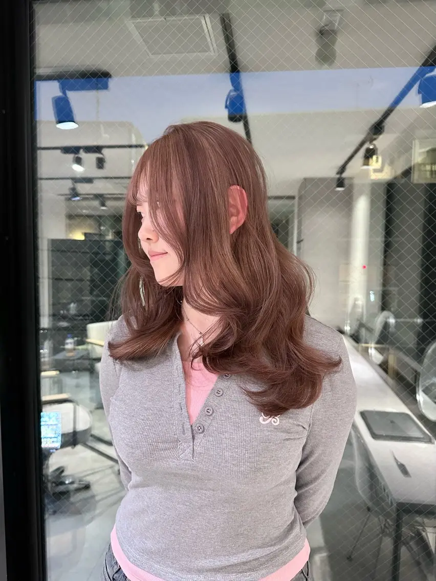 ロング ヘアカラー 愛されgirly Haruka🤍のヘアスタイル