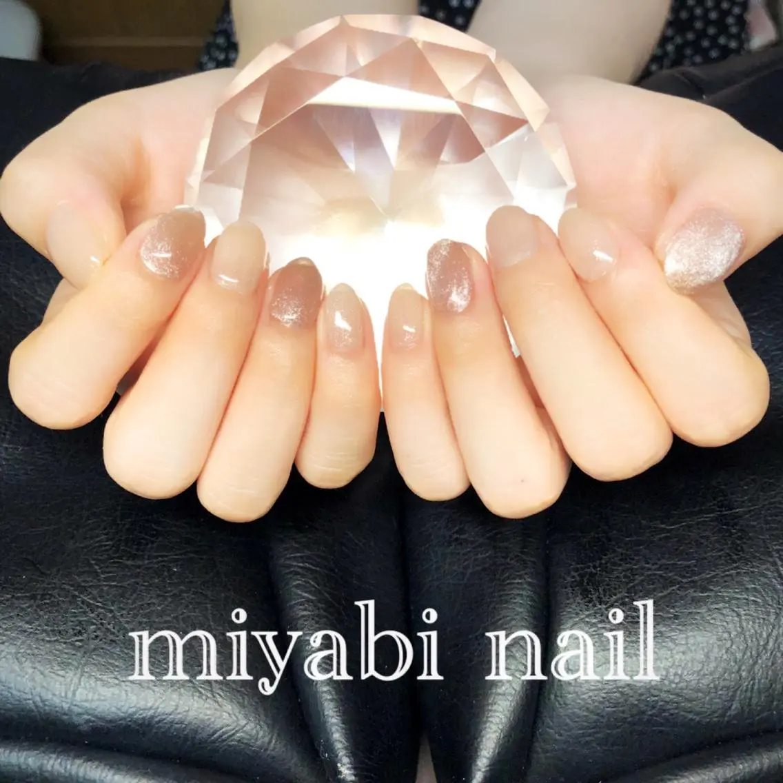 ネイル ジェルネイル マグネットネイル オフィスネイル ハンドネイル miyabi nail 桂川駅近くのネイルデザイン