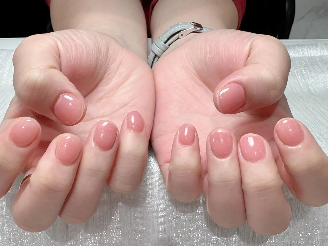 ネイル チークネイル 長さ出し フレンチネイル ジェルネイル 韓国ネイル ハンドネイル Lucky Nail Salon❶のネイルデザイン