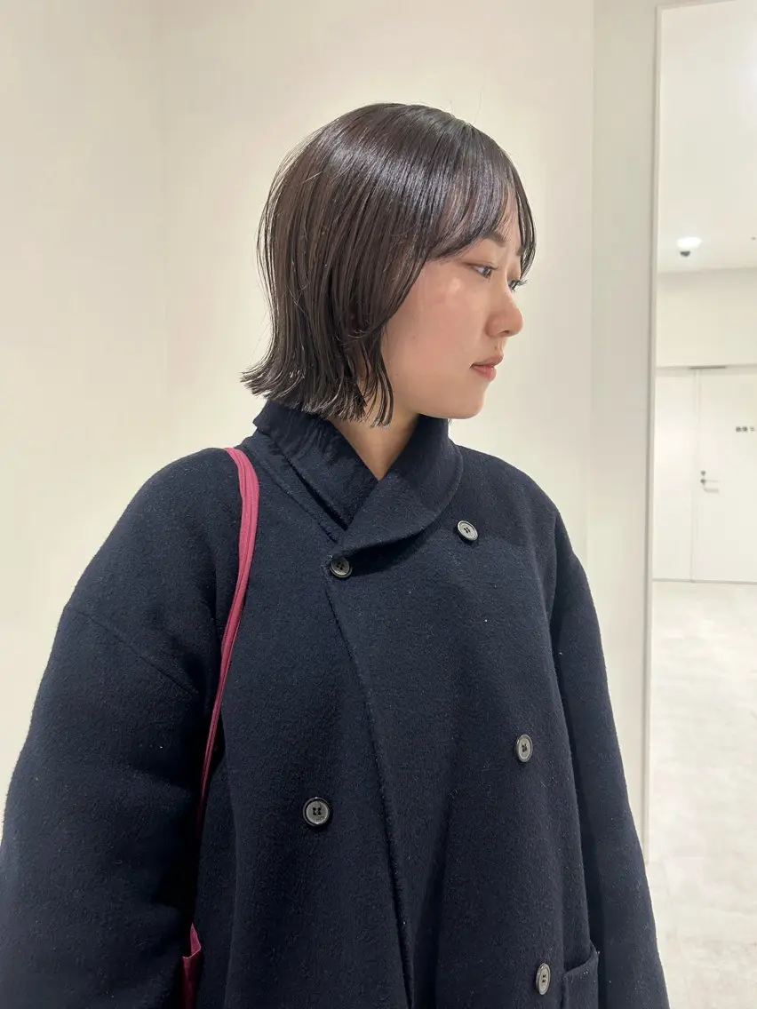 ミディアム カラー カット ヘアカラー 👔ボブ﹨髪質改善 ストレート🩳ももかのヘアスタイル