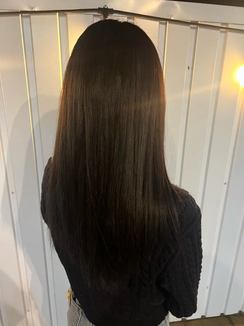 ロング カラー グレージュ オリーブグレージュ オリーブグレー 本間 絵理奈‎のヘアスタイル
